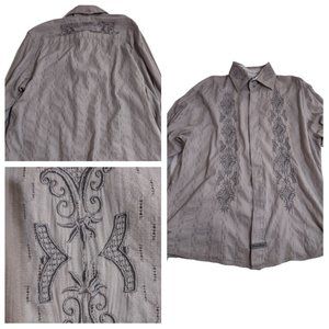 English Laundry Mens Embroidered Long Sleeve Shirt Size XXL